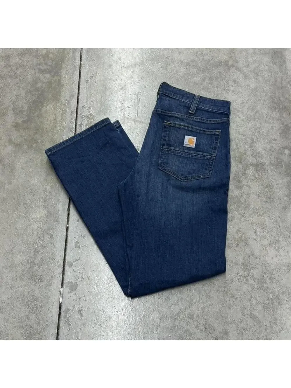 vintage carhartt dark blue relaxed baggy fit jeans size 34 x 30